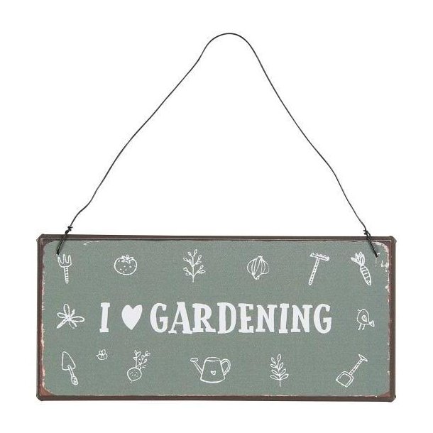Ib Laursen Metalskilt I love gardening
