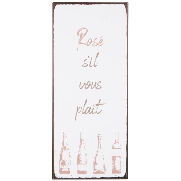 Ib Laursen Metalskilt Ros� s'il vous pla�t