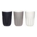Hbsch Krus, porceln, hvid/sort/gr, s/3
