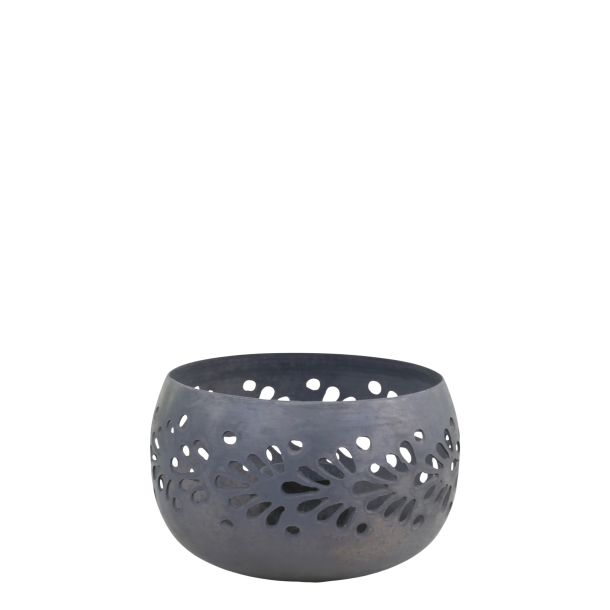 Chic Antique Lysestage m. mnster, Antique Zink