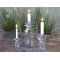 Chic Antique Glasflaske med lysholder til kertelys, H8/4 cm