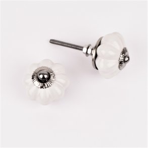 La Finesse Keramik Blomst Knop, Hvid 