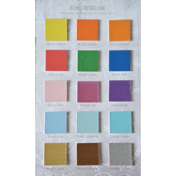 Jeanne d'Arc Living Vintage Paint, Farvekort