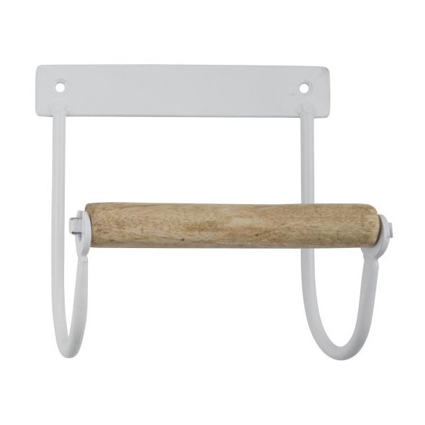 Ib Laursen Toiletpapirholder - Hvid m/trrulle