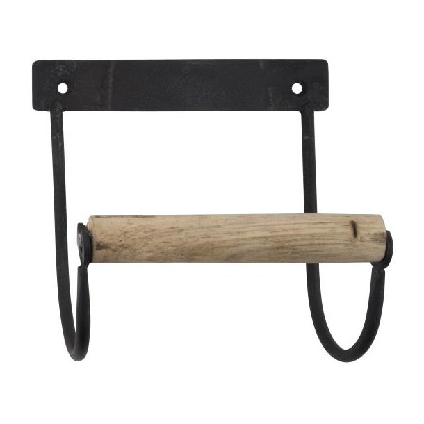 Ib Laursen Toiletpapirholder - Sort m/trrulle