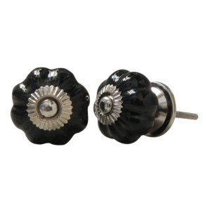 Lundager Keramik Knop Sort, 3,8 cm