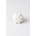 Lundager Keramik Knop, Hvid Kronblad