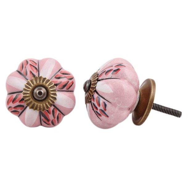 La Finesse Lyser�d Knop, R�de og Sorte Blomsterblade