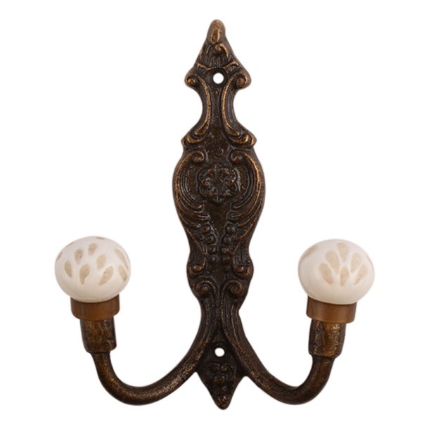 Lundager Dobbelt Knage, Dekor Brun og Hvid