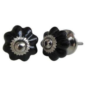 Lundager Keramik Knop Sort, 2,8 cm
