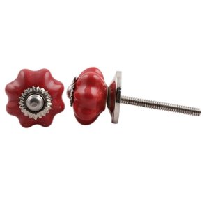 Lundager Keramik Knop R�d, 2,5 cm