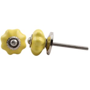 Lundager Keramik Knop Gul, 2,5 cm