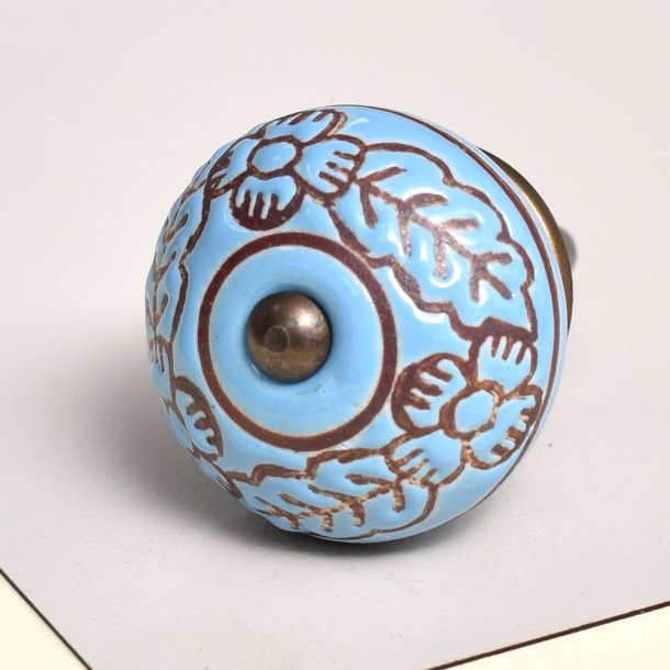 La Finesse Greb, Turkis Med Brun Blomsterkrans