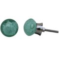Lundager Glasknop i S�gr�n med Boblem�nster, 3,8 cm