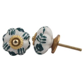 La Finesse Hvid Knop Gr�n Blad, Guld