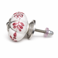 La Finesse Hvid Knop Striber R�dt M�nster, S�lv