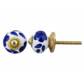Lundager, Keramik Greb Bl� Blomst, 2,5 cm
