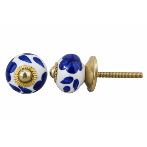 Lundager, Keramik Greb Bl� Blomst, 2,5 cm