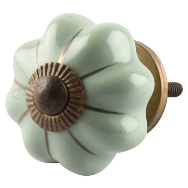 La Finesse Salviegr�n Knop Med Striber, Antique Rosette