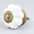 Lundager Keramik Knop Hvid, Antique Rosette, 4 cm