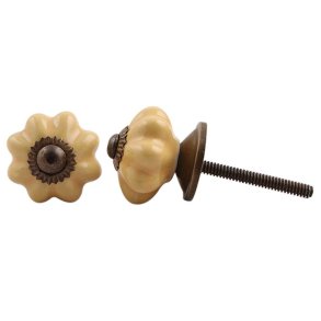 Lundager Mustard Knop, Antique Rosette