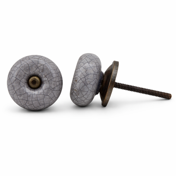 Chic Antique Greb Gr� Krakeleret M�nster, Antique Messing