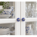 Lundager Hvid Knop Med Marinebl� M�nster