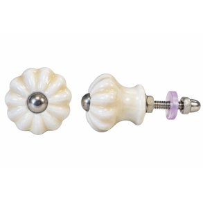 Lundager Porcel�nsgreb, Creme Blomst 