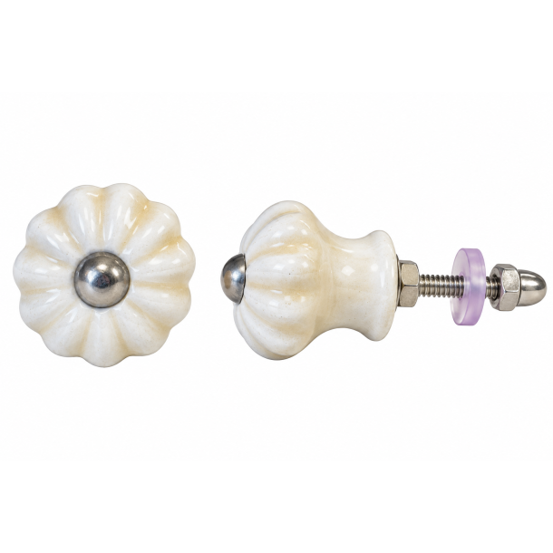 Lundager Porcel�nsgreb, Creme Blomst 