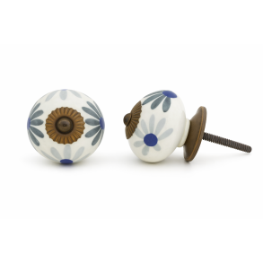 La Finesse Greb, Bl� Og Gr� Blomster, Antique Rosette