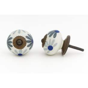 La Finesse Greb, Bl� Og Gr� Blomster, Antique Rosette