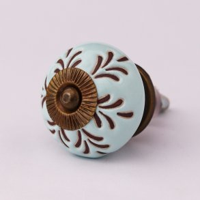 La Finesse Greb, Lys Salviegr�n Med Brunt M�nster