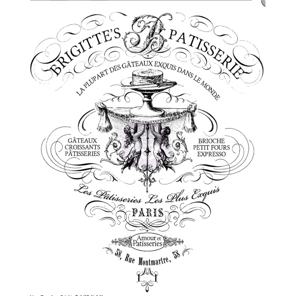 Vintage Paint Transfer Paper, Brigitte Tall 26 x 31 cm