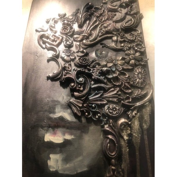 WoodUbend Trudskring Blomster, 3,5x3,5cm.