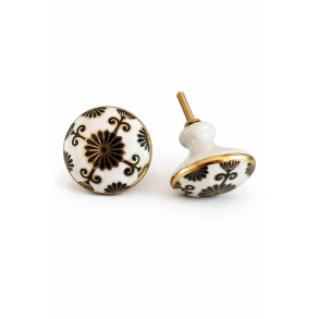 La Finesse Hvid Knop, Guld M�nster