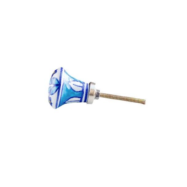 La Finesse Hvid Knop, Bl� Blomster Og Blade