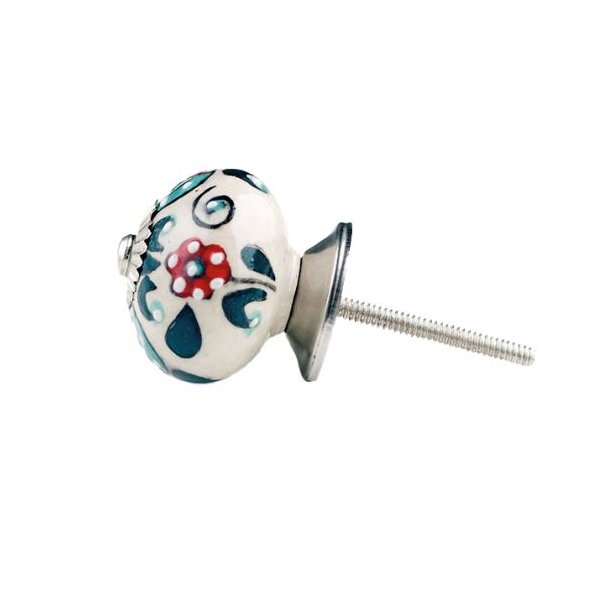 La Finesse Hvid Knop, Farverigt Mnster