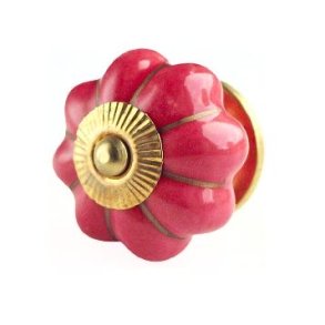 La Finesse Rd Knop, Guld Farvede Striber