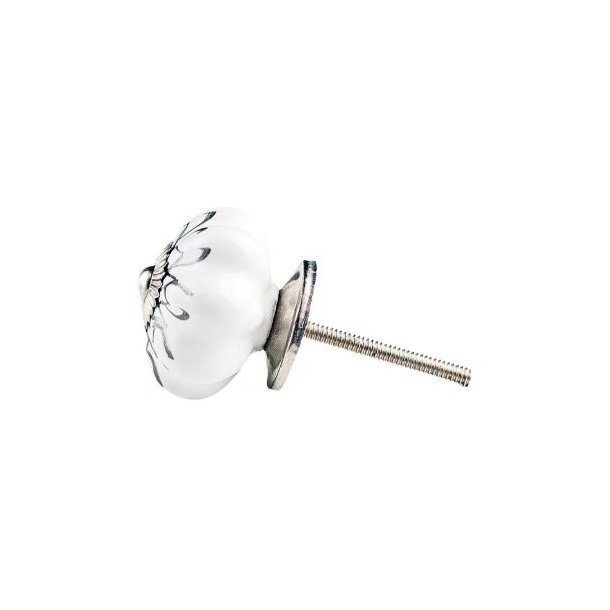 La Finesse Hvid Knop, S�lv M�nster