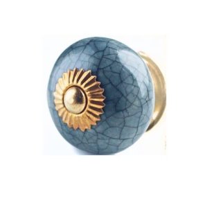 La Finesse Knop Med Krakeleret Mnster, Blgr