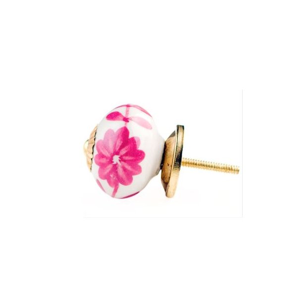 La Finesse Hvid Knop Med Store Lyser�de Blomster