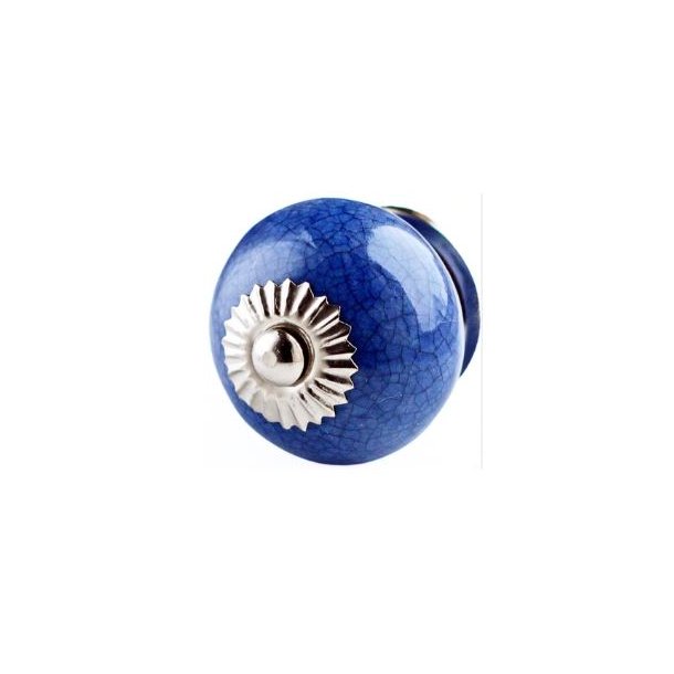 La Finesse Knop Med Krakeleret Mnster, Mrkebl