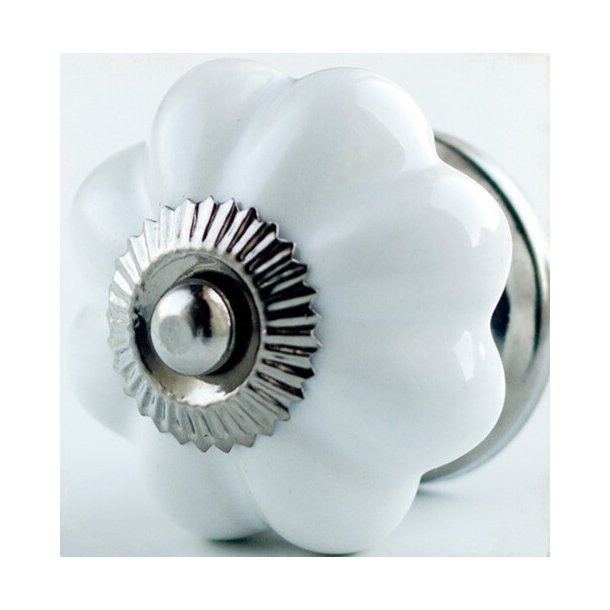 La Finesse Hvid Knop, S�lv