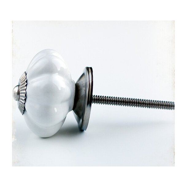 La Finesse Hvid Knop, S�lv