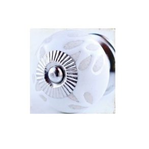 La Finesse Hvid Knop, Med Blomsterblade