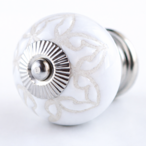  La Finesse Hvid Knop, Med Blomster