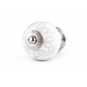  La Finesse Hvid Knop, Med Blomster