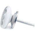 La Finesse Knop Porcel�n Filigran, Gr�/Hvid