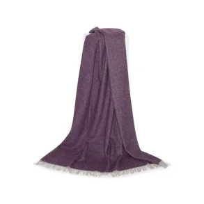 Ls Uldstue Plaid Nataly, Violet Melange