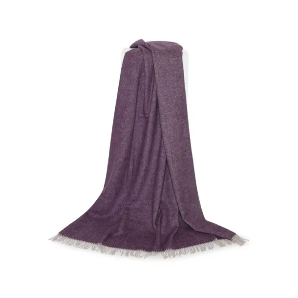 Ls Uldstue Plaid Nataly, Violet Melange